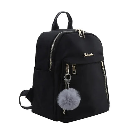 Simple Large Capacity Black Travel Backpack Women's Harajuku Style Student Backpack Unisex High Street Style Backpack