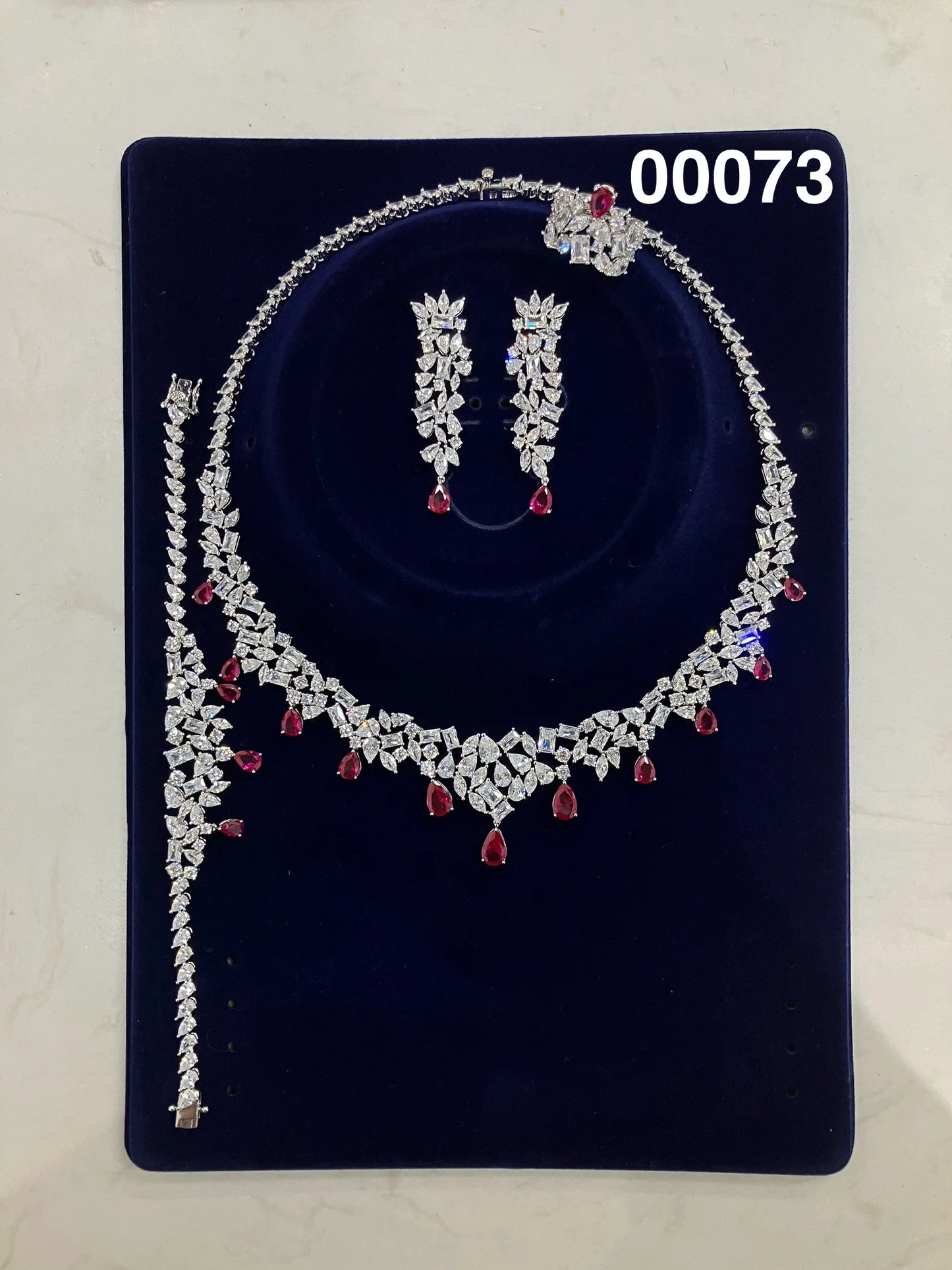 00073 Bridal Cubic Zirconia Necklace Set for Women Dubai Jewelry Sets  Wedding Jewelry Wedding & Engagement Accessories
