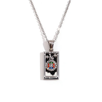Original New Tarot Queen Lover Magician Moon Necklace Tarnish Free Stainless Steel Jewelry 18K Gold Plated Decoration