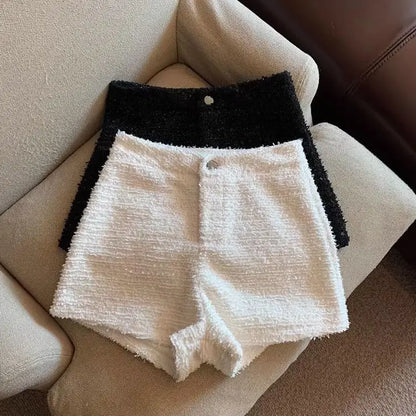 Hotsweet Shorts Women Sexy Skinny Y2k Clothes High Waist European Streetwear Fashion Trouser Cool Thick Button-Fly Wide Leg New