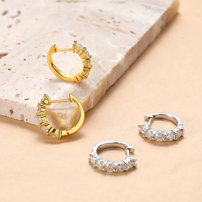 100% Real 3.5mm 0.2ct Moissanite Hoop Earrings for Women S925 Sterling Silver Earring Luxury Designer Wedding Fine Jewelry