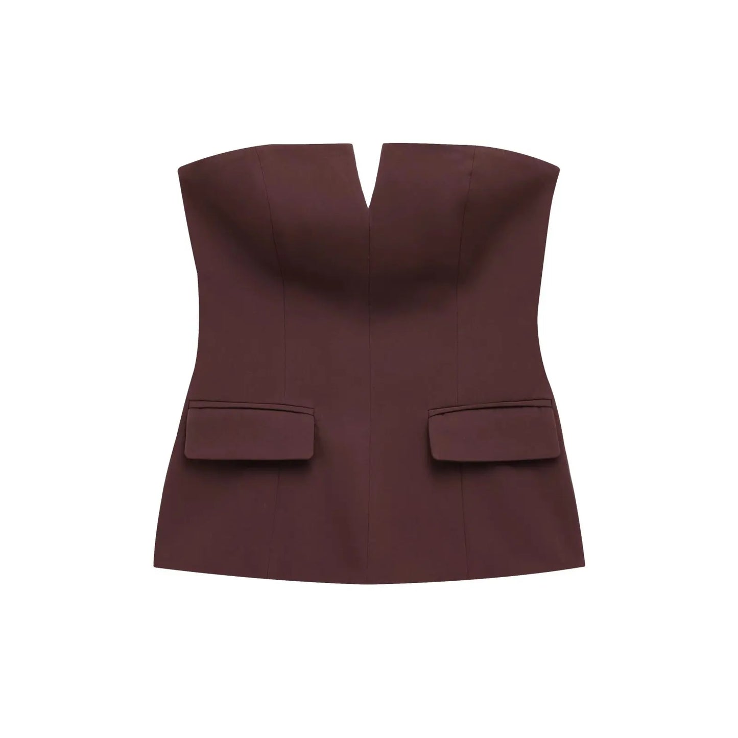 Spring Summer Women Strapless Crop 2025 Tops Basic Sleeveless Office Lady Tops Trend Street Classic Solid Tube Tops