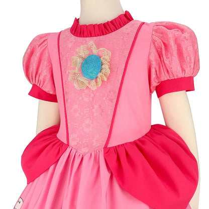 Summer Girls Princess Dress Vedio Game Movie 2026 New Girl Peach Dressup Ball Gown birthday Costume Kid Cute Clothing 2-10Y