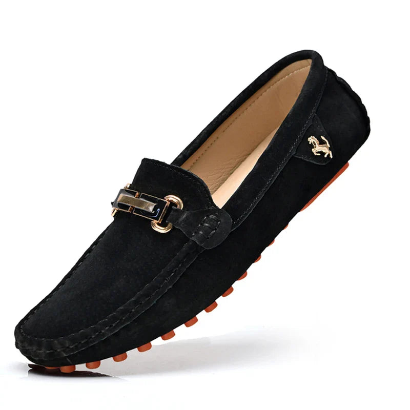 Men Fashion Luxury Leisure Leather Loafers Shoes Slip on Soft Comfortable Non-slip Driving for Men
