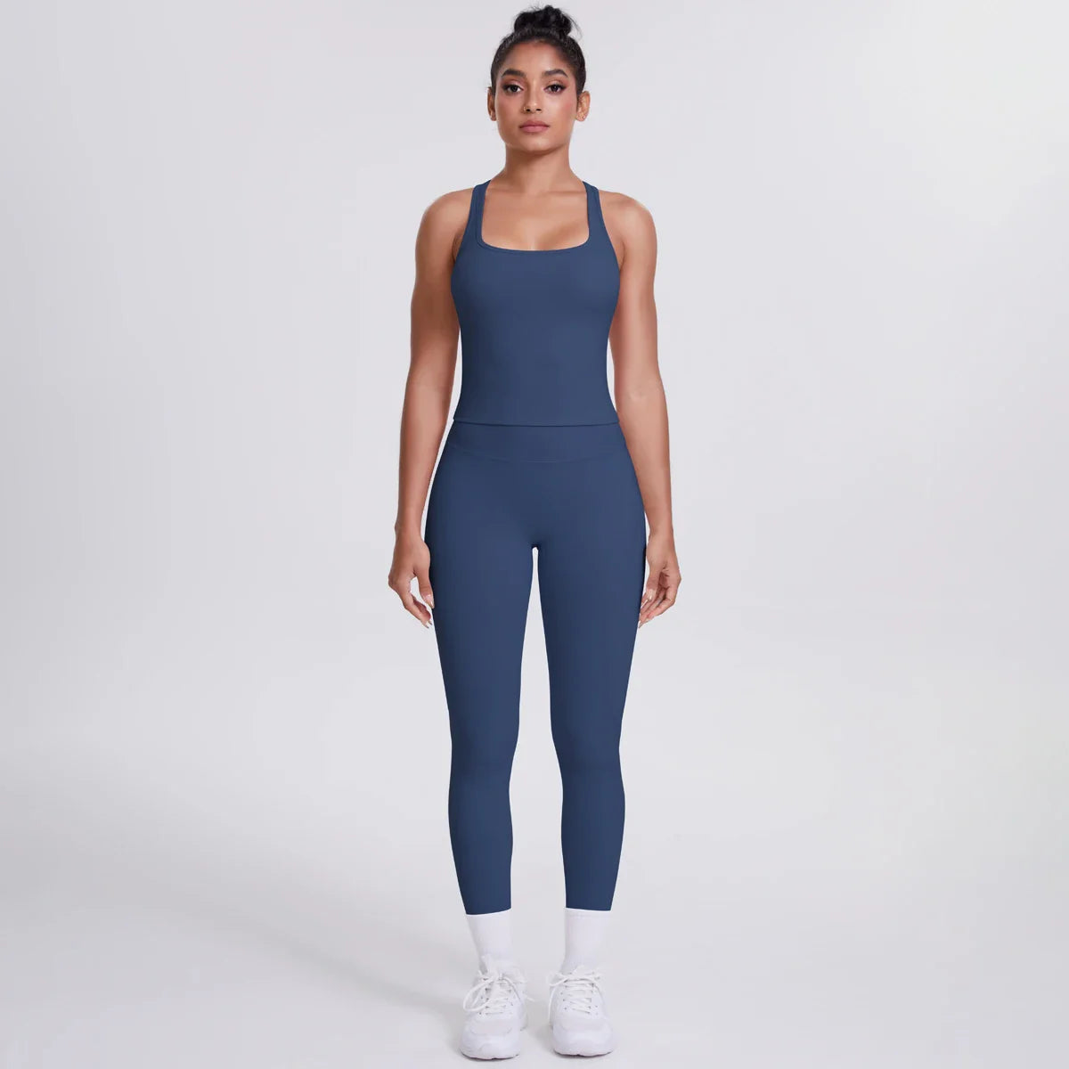 Yoga Top Set Fitness Gym Suit Training Sleeveless Sport Gym Tops Crossover Back Sports Underwear Tummy Control Slimming