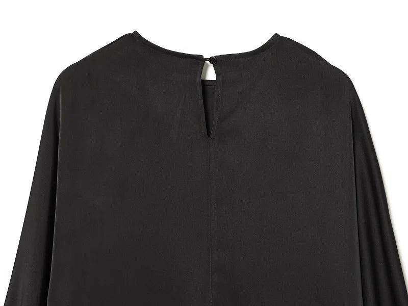 Women's Lace Blouse Asymmetric Long Black Blouse Woman Spring Elegant Plus Size Top Sweatshirt Long Sleeve Blouse Women