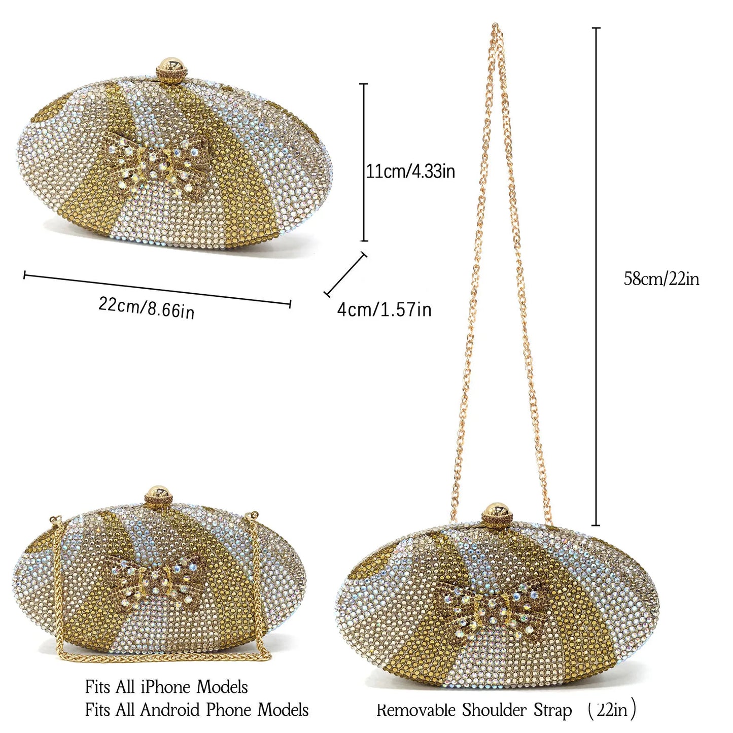 Nigerian-Inspired Rhinestone High Heels for Women with Purple Oval Bag – Stylish Ladies' Footwear & Accessory Set