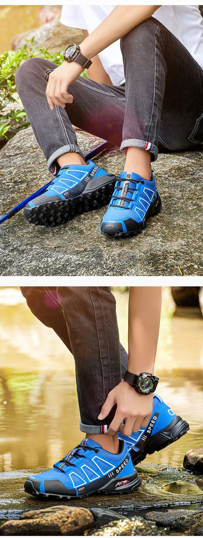 Sapatilha de Trekking Impermeável Masculina, Tênis Esportivo para Excursão, Tênis de Trekking de Amarrar, Sapatilha de Trekking Feminina, Tênis Tático Antiderrapante para Caça