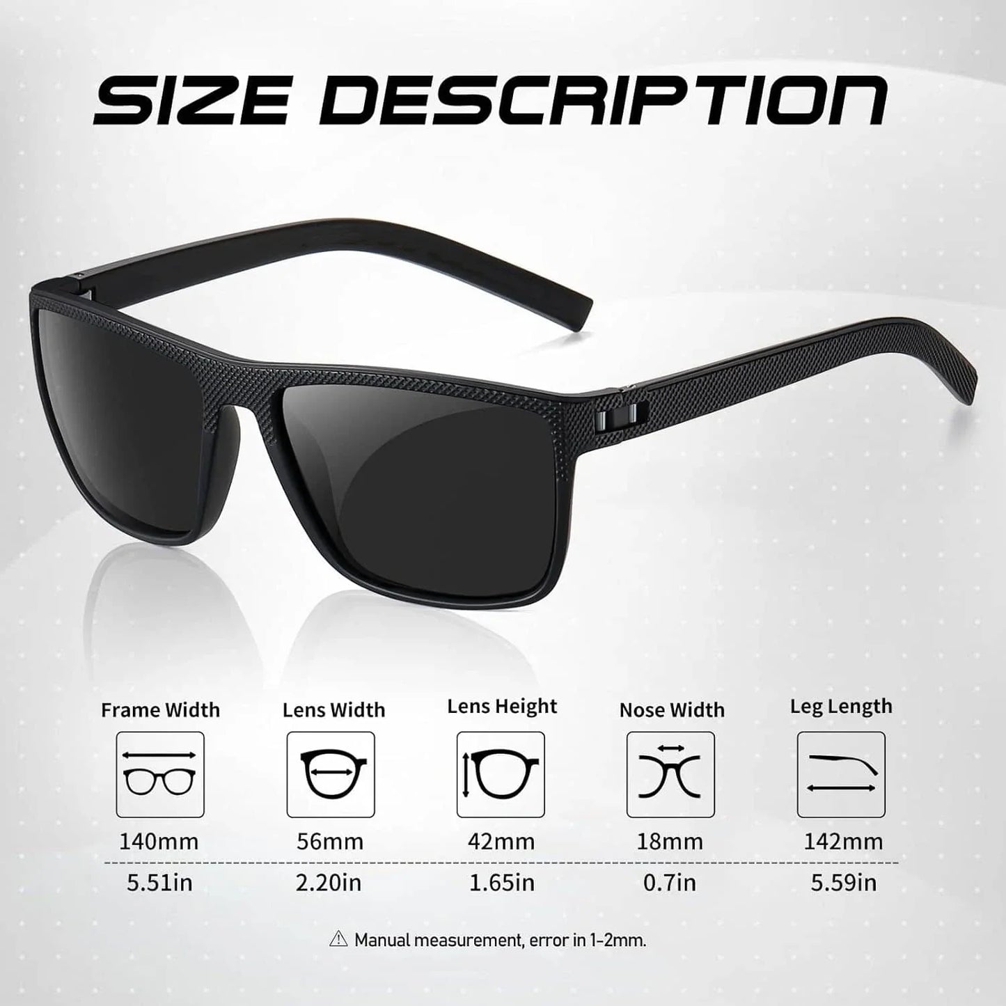 Polarized Sunglasses Men Women Retro Outdoor Sports Fishing Sun Glasses