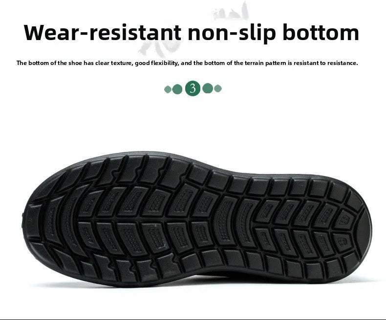 Men's Lightweight Casual Labor Protection Shoes Steel Toe Caps Anti Smashing Anti Piercing Wear-Resistant Work Footwear