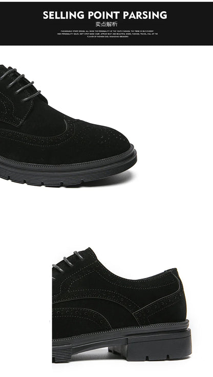 High Quality Brogues Classic Casual Business Shoes Men Fashion Wedding Social Office Leather Shoes For Men Formal Carving Shoes