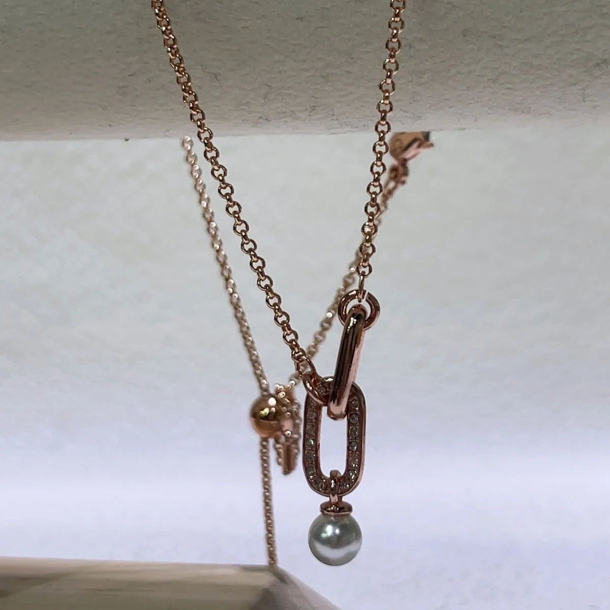 New Jewelry Fashion Unique Chain with Pearl Necklace Long Earrings Bracelet Ring Luxury Brand Jewelry Set Memorial Gift