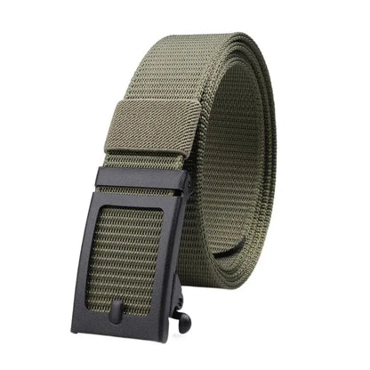 Men's And Women's Toothless Automatic Buckle Belt Military TrainingCanvas Belt New Metal Buckle Young Students' Versatile Belt T
