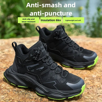 Work Sneakers Steel Toe Shoes Puncture-Proof Work Shoes Boots Fashion Indestructible Footwear Security Men Safety Shoes