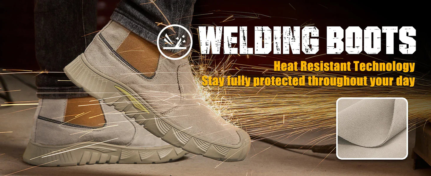 Steel Toe Safety Shoes for Men Women Slip Resistant Work Shoes Sneaker Outdoor Protective Work Shoes Outdoor Security Boots Men