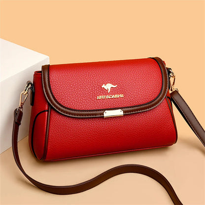 Solid Color High Quality Leather Small Shoulder Bagsfor Women 2024 New Messenger Bags with StrapDesigner Crossbody Bag Sac AMain