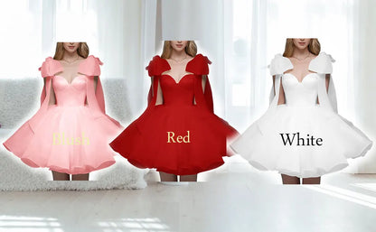 Short Wedding Dresses for Bride Organza Sweetheart 2026 Ball Gown for Women Puffy Homecoming Dresses Party Evening Dresses
