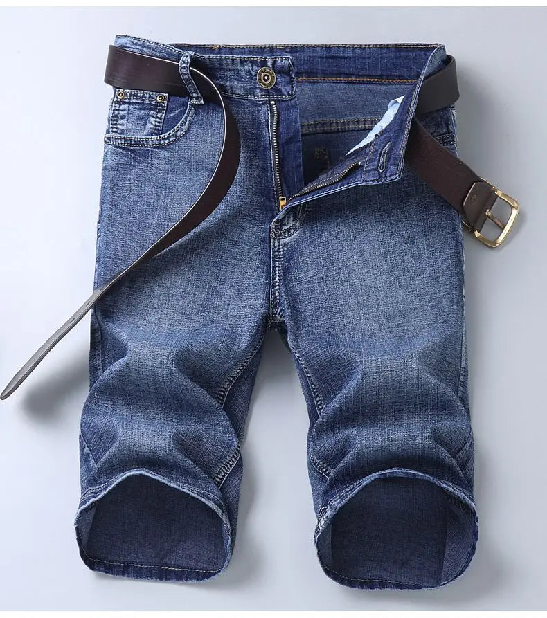 2025 New Blue Fashion Design Men's Jeans Slim Fit Straight Men's Short Jeans Summer Shorts Jeans Men's Jeans Stretch