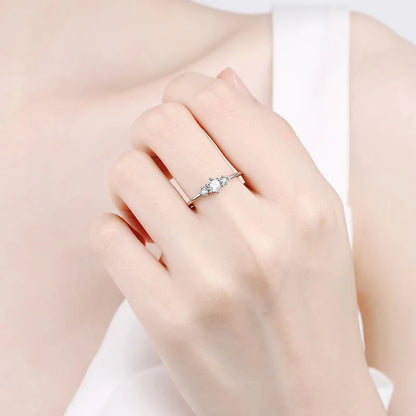 Full D Color Moissanite Rings for Women 925 Sterling Silver Lab Diamond Wedding Engagement Ring Jewelry Band Gemstone