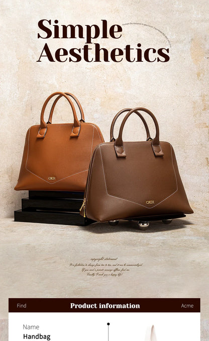Women's Shoulder Bag New High Quality Business Bag Large Capacity Handbag Wine Red