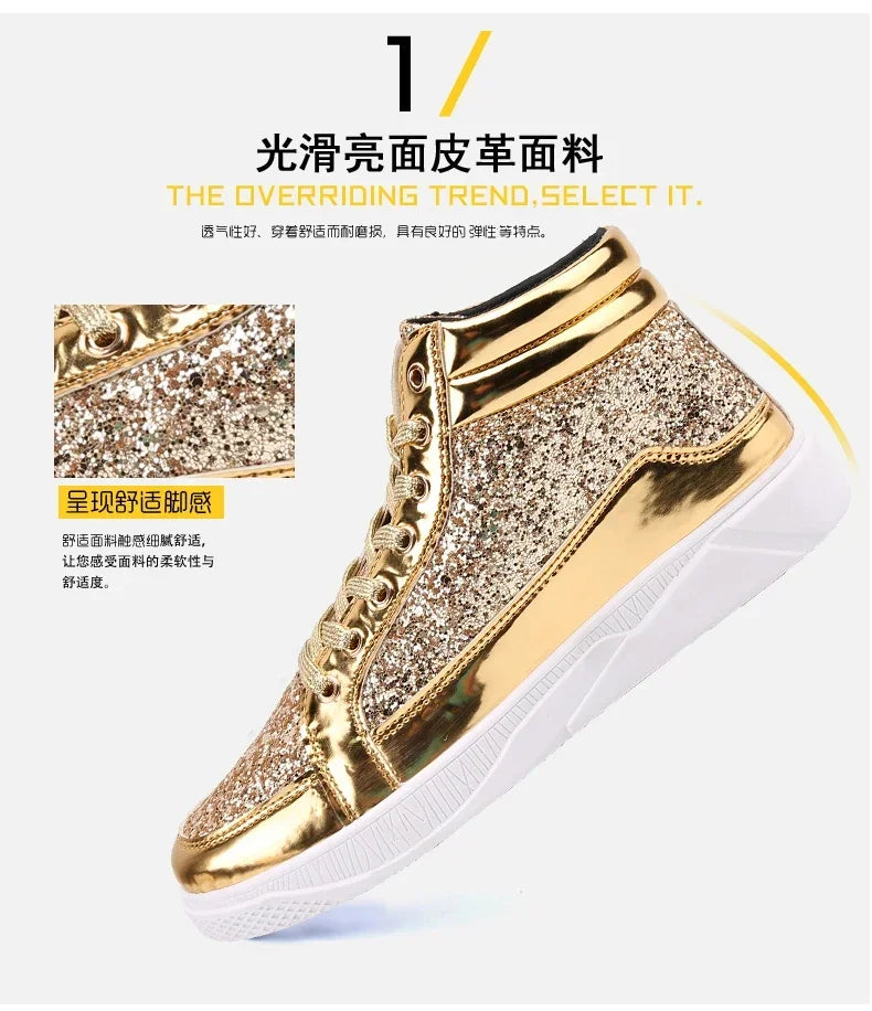 Mens Casual Shoes Non-slip Sports Outsole  Light High-top Men Fashion Boots Wear-resistant Male Sneakers 48
