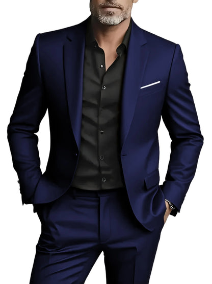 2 Pieces Extra Large Size Suits For Men Wedding Groom Tuxedos Prom Sets Business Male Blazer Trajes De Hombre