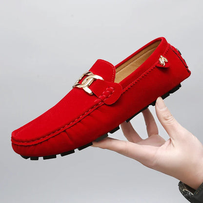 Sapatos Masculinos 2025 Novos Feitos à Mão Gorro Sola Macia Slip-On Casual Sapatos Preguiçosos Respiráveis ​​Trbottomy Mais Fáceis de Combinar Tamanho Grande