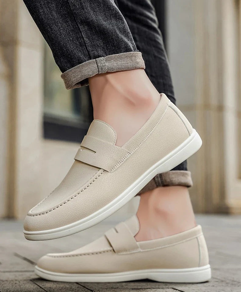 New British style breathable men's loafers fashion youth casual single shoes driving shoes