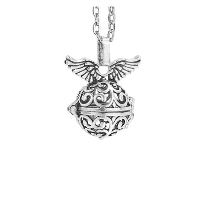 Music Chime Mexico Angel Ball Caller Locket Necklace Antique Vintage Pregnancy Essential Oil Diffuser Aromatherapy Necklace