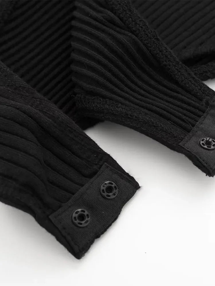 Women Fashion Ribbed Bodysuit With Organza Ruffle Vintage High Elastic Sexy y2k Female Chic Lady Tops body femme