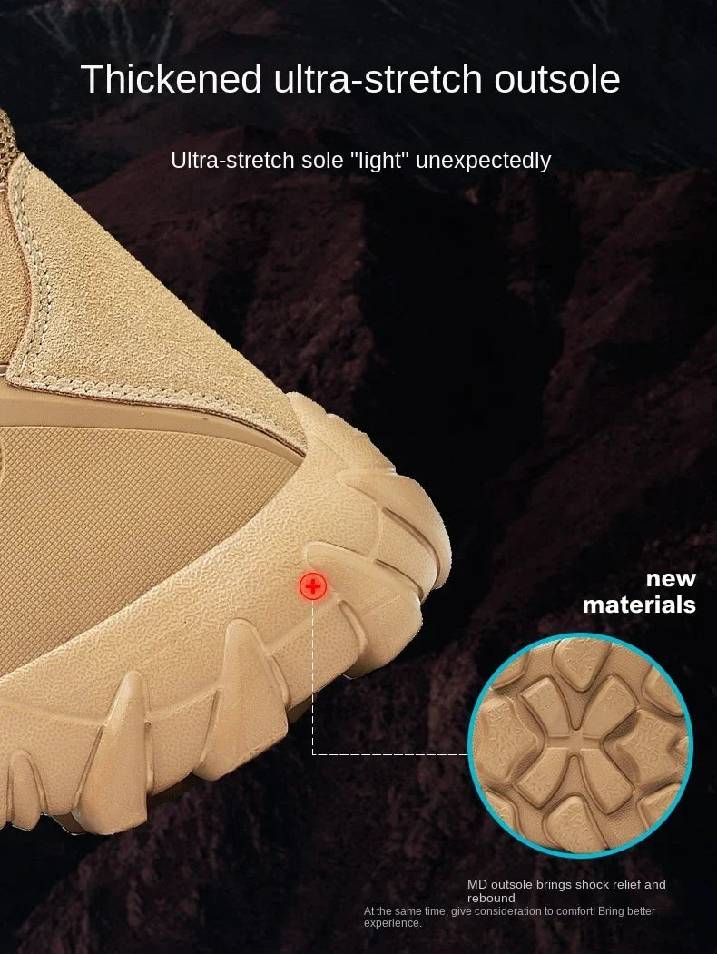 Men Shoes Tactical Boots Special Forces Field Man Boot Lightweight Outdoor Non-Slip Men Zapatillas Hombre Motorcycle Boots