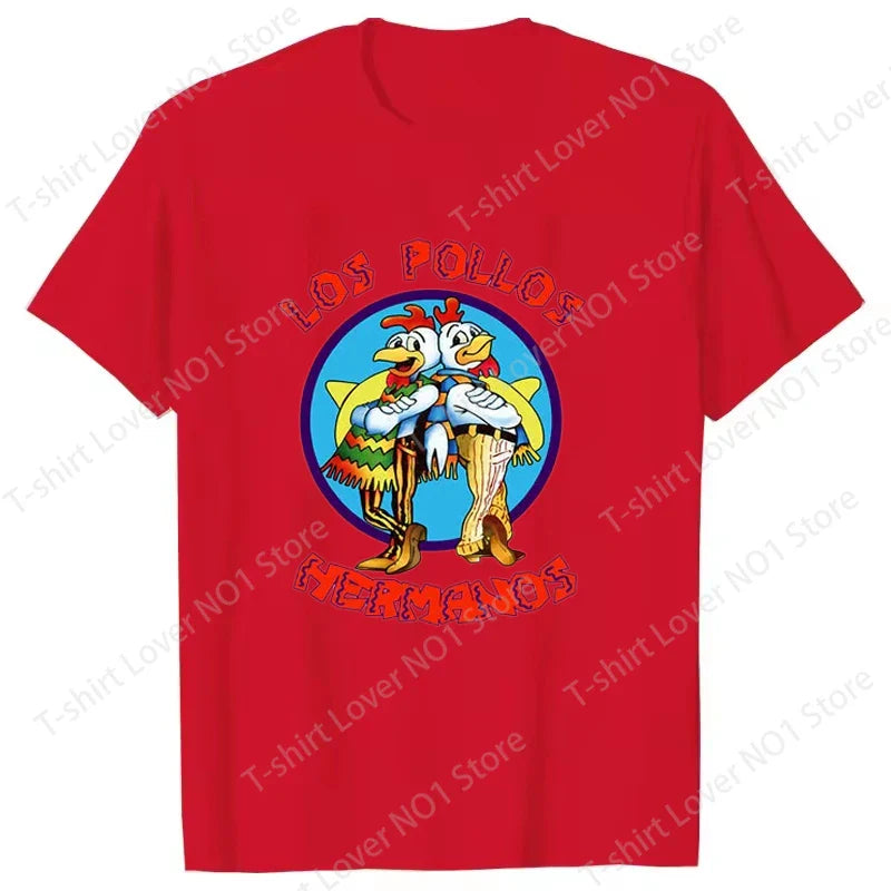 Summer Men's Short Sleeved  Breaking Bad LOS POLLOS Chicken Brothers Printed Casual T-shirt for Women Men High Quality t shirts
