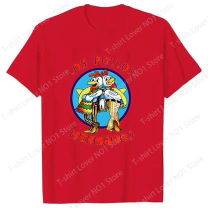Summer Men's Short Sleeved  Breaking Bad LOS POLLOS Chicken Brothers Printed Casual T-shirt for Women Men High Quality t shirts