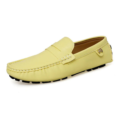 2025 New Handmade Beanie Shoes Men's Soft Sole Lazy Korean Style Trbottomy Easiest for Match Casual Slip-On Driving