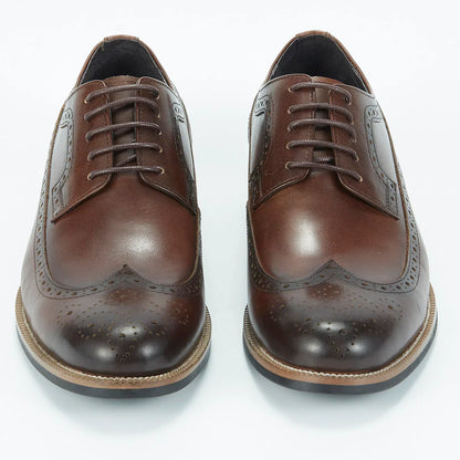 Men's Genuine Leather Business Formal Dress Shoes Classic Office Footwear Breathable Soft Leather Lined Slip-On Work Shoes