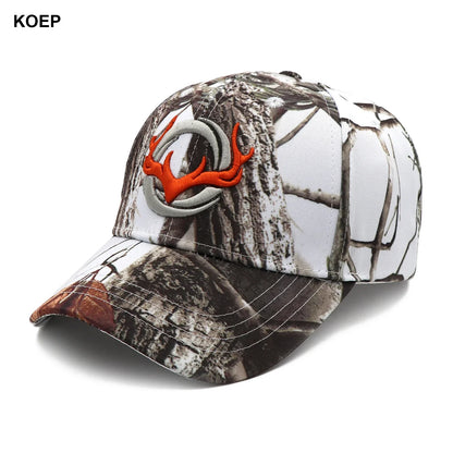 Baseball Cap Fishing Caps Men Outdoor Hunting Camouflage Jungle Hat 3D Deer Embroidery