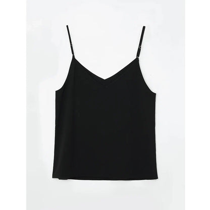Casual Streetwear Women Cami Tops Sexy V Neck Summer Black Tank White Elegant Sleeveless Cute Ladies Clothes