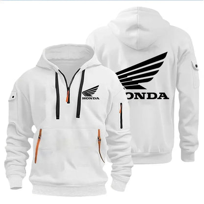 Men's Hoodies Motorcycle Jackets Wings Logo Printed Sweatshirt Pullover Trendy Motorcycle Jackets for Autumn and Winter
