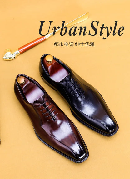 Italian Luxury High Quality Elegant Male Natural Genuine Leather Social Shoes Office Career Business Formal Solid Oxfords Shoes