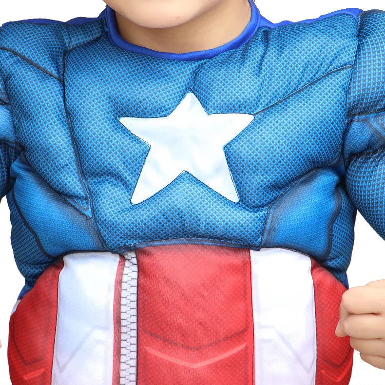 Avengers Superhero Cosplay Costume Captain America Adult Muscle Tank Top Set Carnival Party Outfit