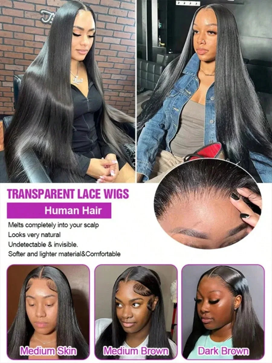 Straight Lace Front Wigs Human Hair 13X6 Hd Lace Frontal Wig 13X4 Bone Straight Human Hair Wig Glueless 5x5 Straight Closure Wig