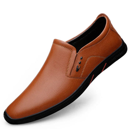 Leather Men Casual Shoes Breathable Soft Sole Office Loafers Shoes Men Designer Shoes