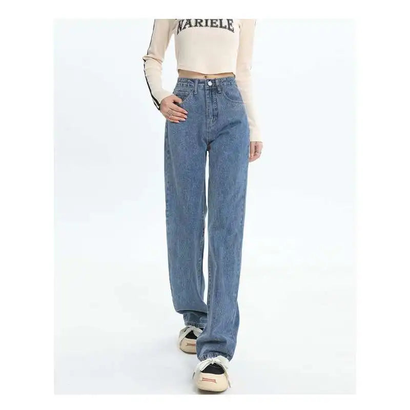 High Waist Female Fashion Denim Trousers