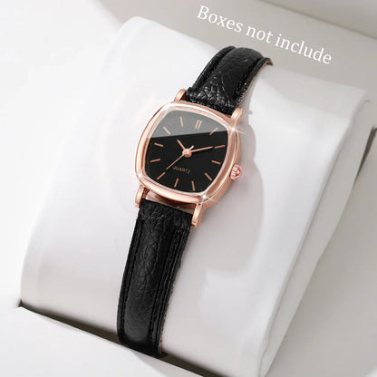 Fashion Small Dial Women Quartz Watch Ladies Simple Leather Band Wristwatches（Without Box）