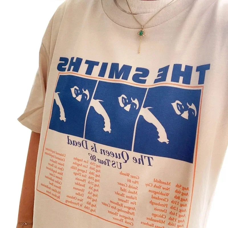 Camisetas The Smiths Tops Tees Retrô Feminina Pop Indie Punk Rock Banda Morrissey Nova Camiseta Masculina