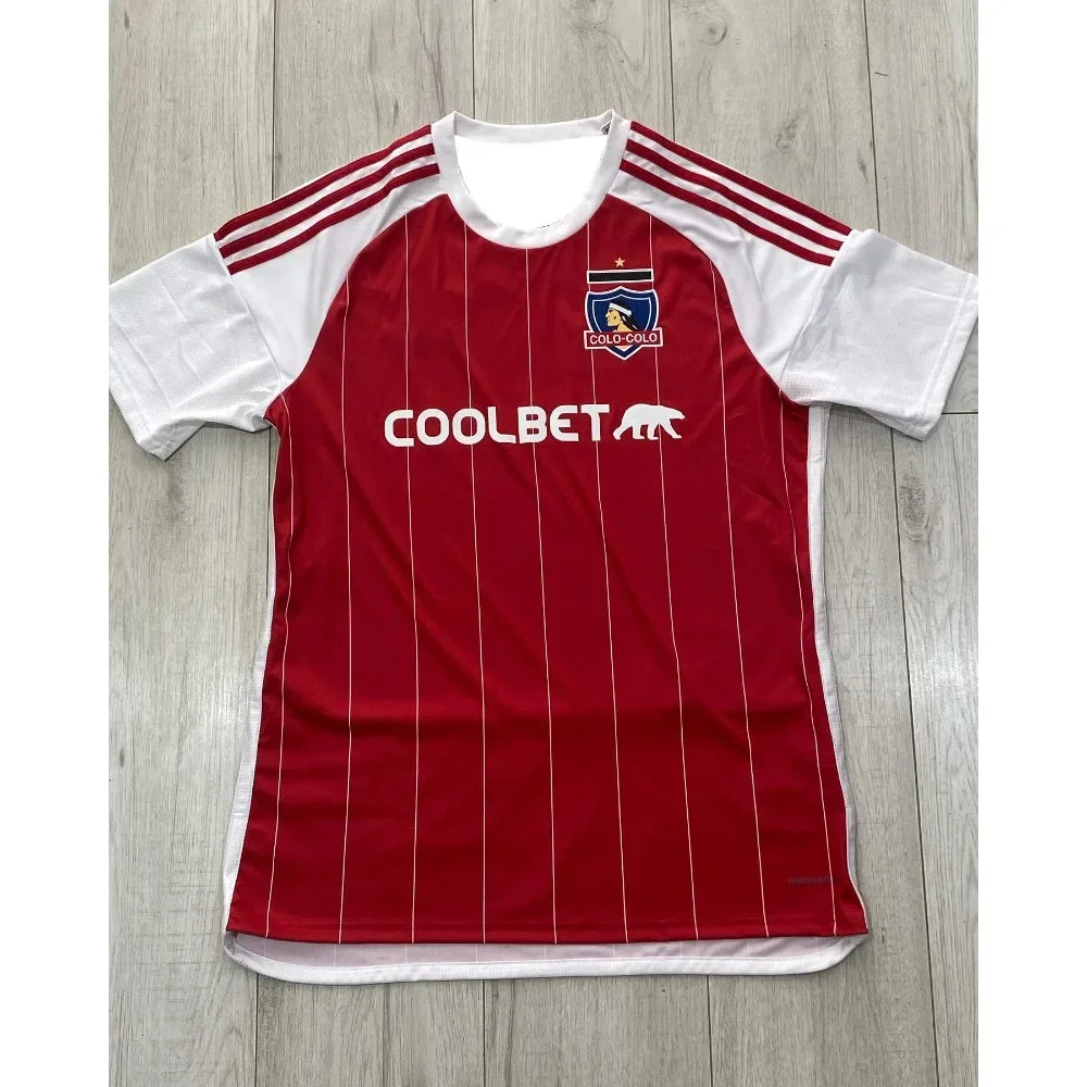 2025 Nova Camisa Masculina de Secagem Rápida Chile Futebol Clube Colo-colo Moda 3D Estampada Manga Curta Confortável Casual