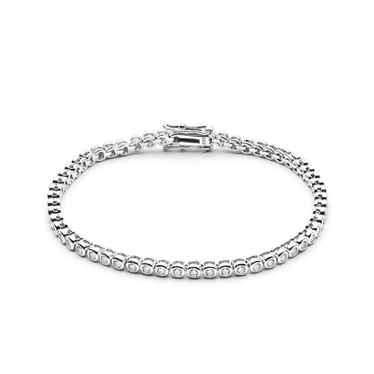 2mm Moissanite Bubble Tennis Bracelet For Women S925 Silver Sparkling Wedding Bracelet Can Pass Diamond Test Fine Jewelry