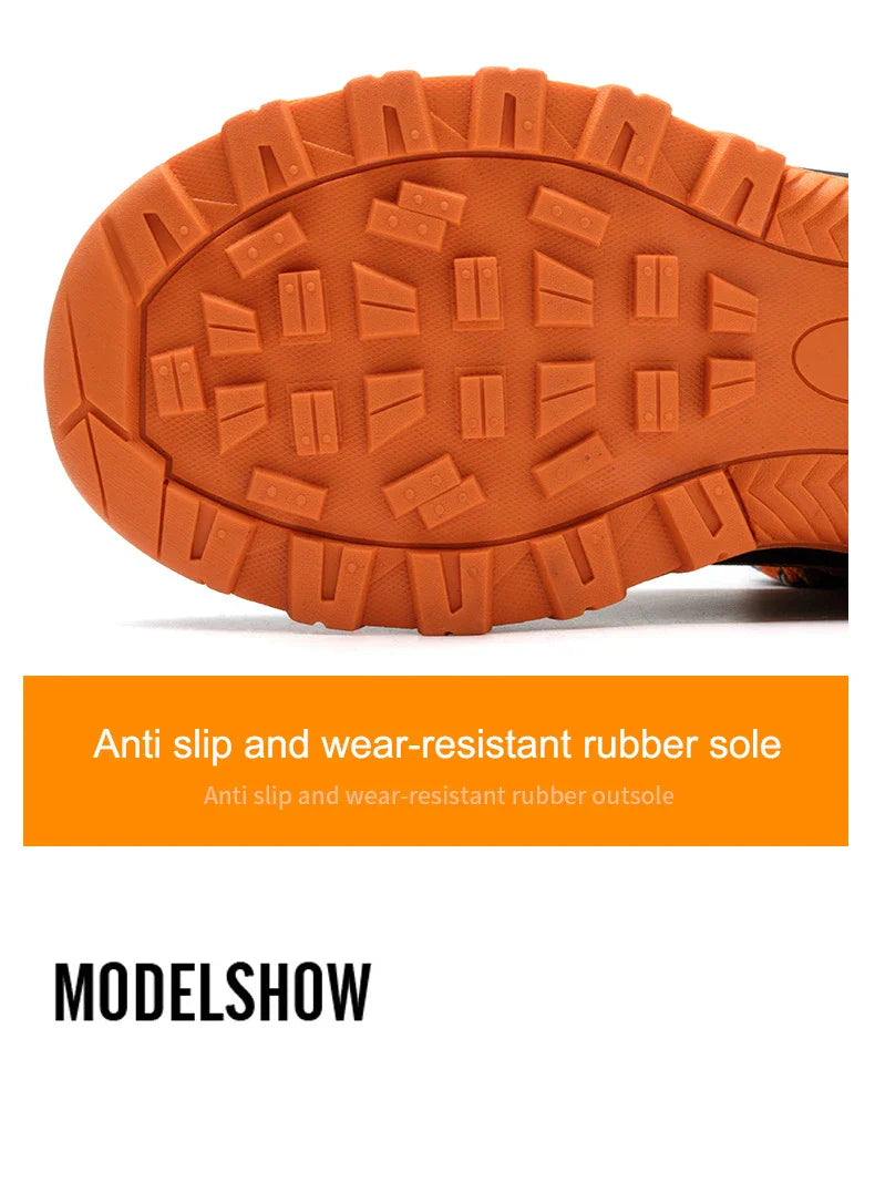 Men Safety Shoes Steel Toe Work Shoes Sneakers Anti-Smash Anti-piercing Work Boots Indestructible Protective shoes