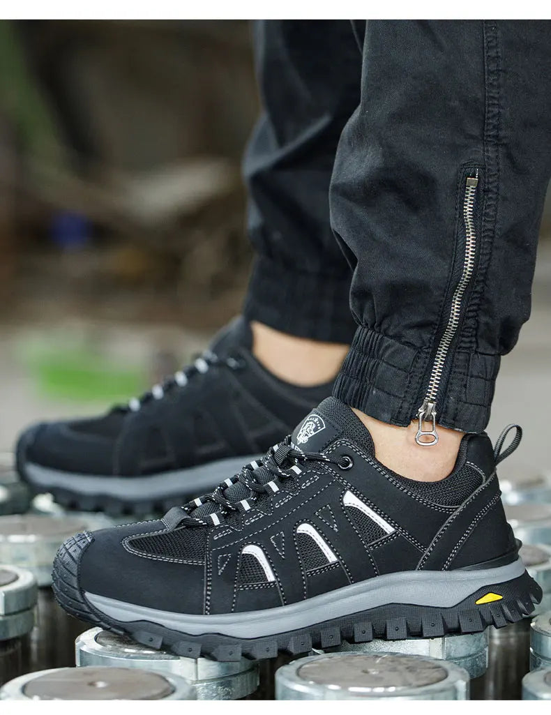 Steel Toe Safety Shoes Men Work Safety Boots Lightweight Breathable Comfortable Sneakers Men Boots Slip-resistant shoes