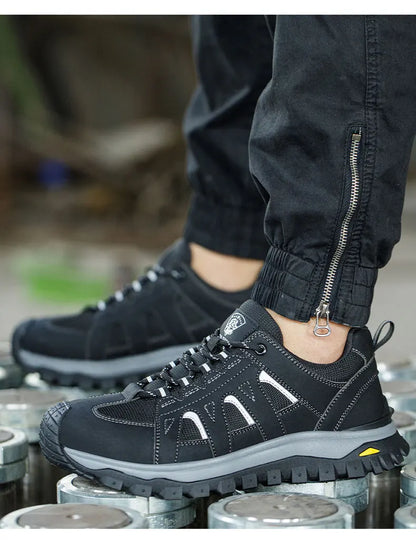Steel Toe Safety Shoes Men Work Safety Boots Lightweight Breathable Comfortable Sneakers Men Boots Slip-resistant shoes